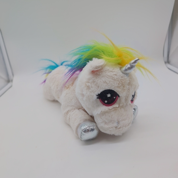 Plush Unicorn Toy with Rainbow Mane Stuffie Stuffed Animal - Picture 6 of 6